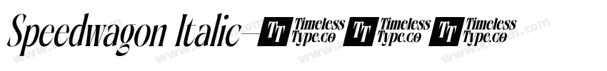 Speedwagon Italic字体转换